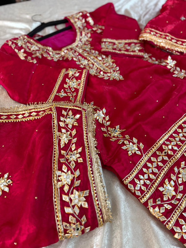 GOTA PATTI GHARARA | | Karishma Emporium | Elegance in Making Pure Zardozi Women wear