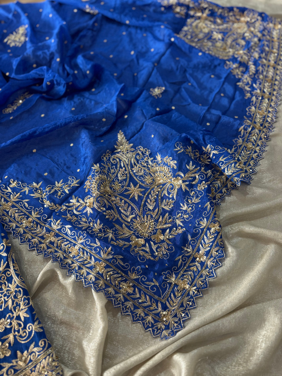 ROYAL BLUE HANDWORK SUIT