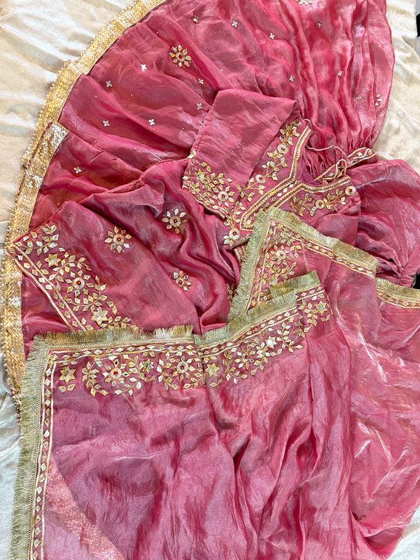 SIDERS GHARARA IN GOTA PATTI | | Karishma Emporium | Elegance in Making Pure Zardozi Women wear