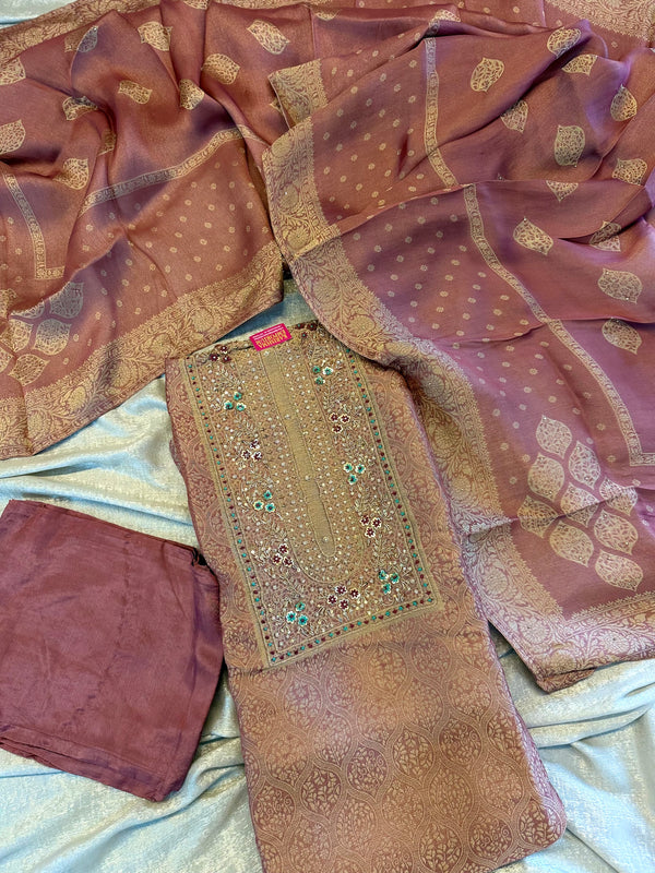 BANARSI SILK PUNJABI SUITS | | Karishma Emporium | Elegance in Making Pure Zardozi Women wear