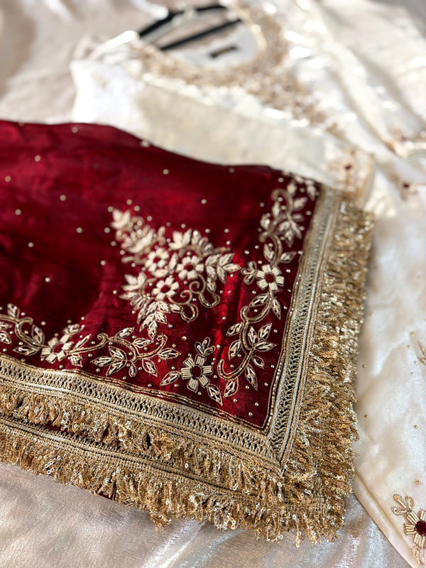 NIKAH GHARARA | | Karishma Emporium | Elegance in Making Pure Zardozi Women wear