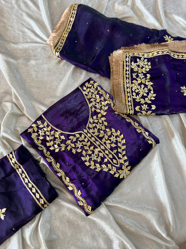 GOTA PATTI SUIT | | Karishma Emporium | Elegance in Making Pure Zardozi Women wear