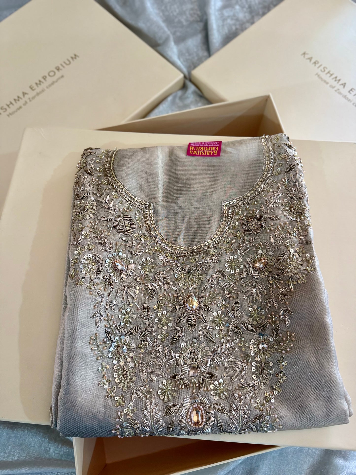 (THE BEST WE HAVE GOT) BEAUTIFUL ZARDOZI NECK SUIT