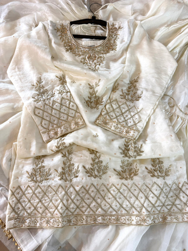 DABKA GHARARA | | Karishma Emporium | Elegance in Making Pure Zardozi Women wear