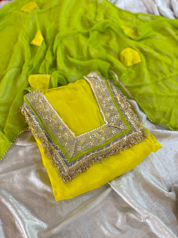 DESIGNER SUIT unstiched | | Karishma Emporium | Elegance in Making Pure Zardozi Women wear