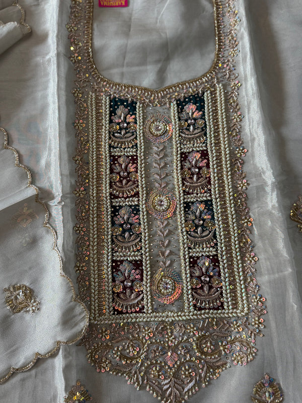 (Noor) BEAUTIFUL WEDDING SUIT | | Karishma Emporium | Elegance in Making Pure Zardozi Women wear