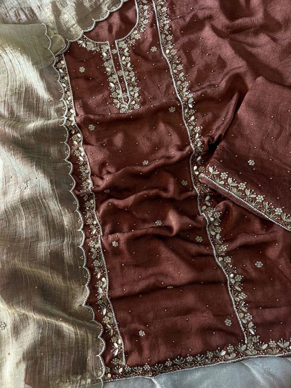 OUR MOST LOVED HANDWORK SUIT | | Karishma Emporium | Elegance in Making Pure Zardozi Women wear