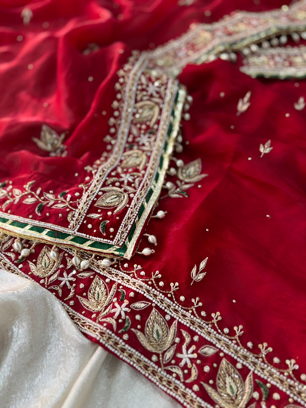 (CHATAPATI GHARARA IN CHERRY COLOUR)