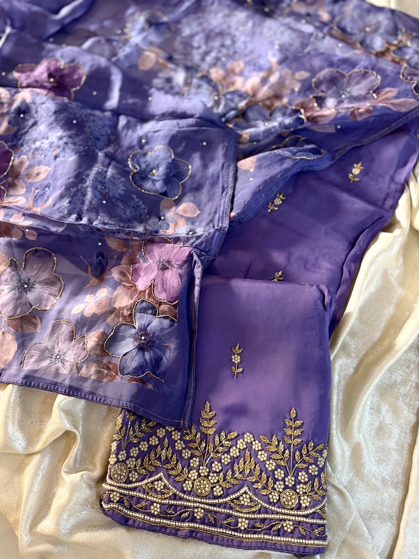 BEAUTIFUL ONLY DAMAN ND DUPATTA WORK SUIT