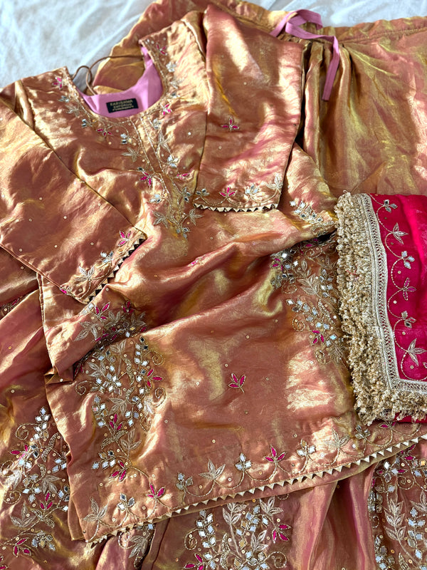 BEAUTIFUL HANDWORK GHARARA | | Karishma Emporium | Elegance in Making Pure Zardozi Women wear