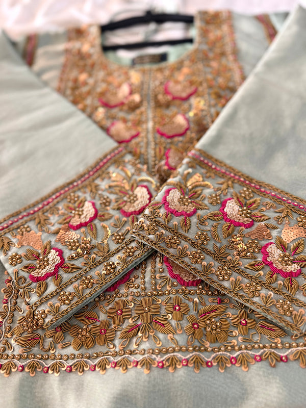 Antique Zardozi Sharara | | Karishma Emporium | Elegance in Making Pure Zardozi Women wear