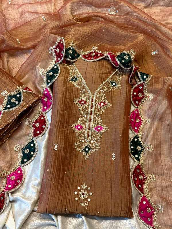 Dabka work suit | | Karishma Emporium | Elegance in Making Pure Zardozi Women wear