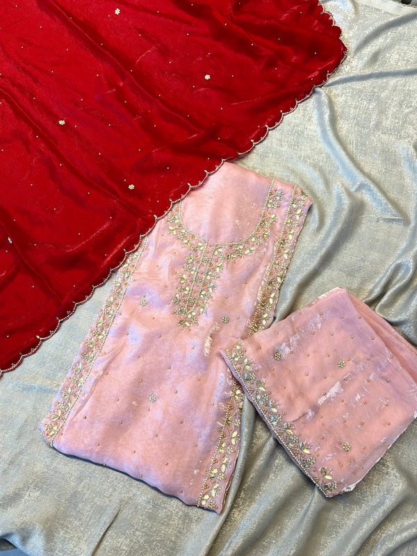 Dabka Patti suit | | Karishma Emporium | Elegance in Making Pure Zardozi Women wear