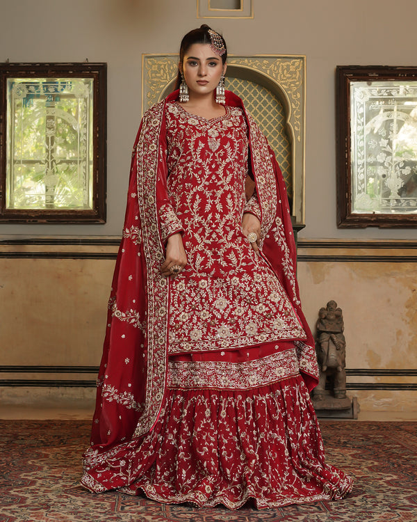Farshi by sunehri-Nawaz | | Karishma Emporium | Elegance in Making Pure Zardozi Women wear