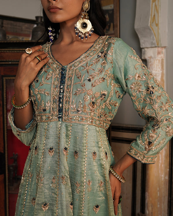 Alamdar-Frock Top/bottomCrush tissue fabric Dupatta-Italian Shimar | | My Store