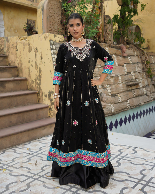 Hirabai Anarkali Italian shimar fabric | | My Store