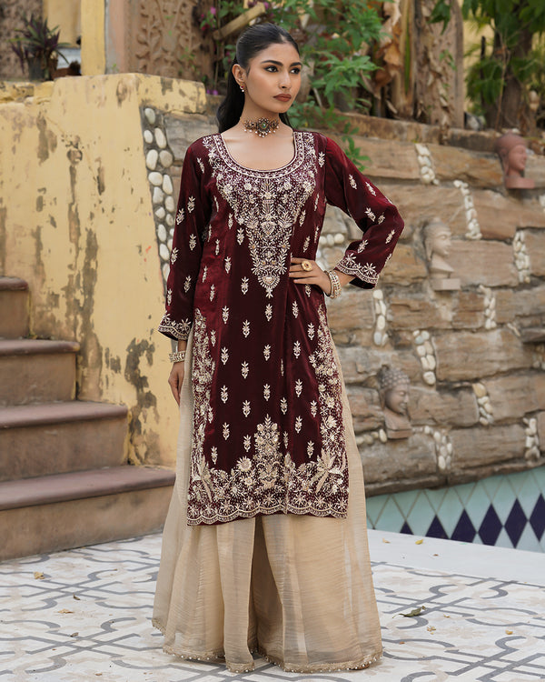 Sharara by harnoor | | Karishma Emporium | Elegance in Making Pure Zardozi Women wear