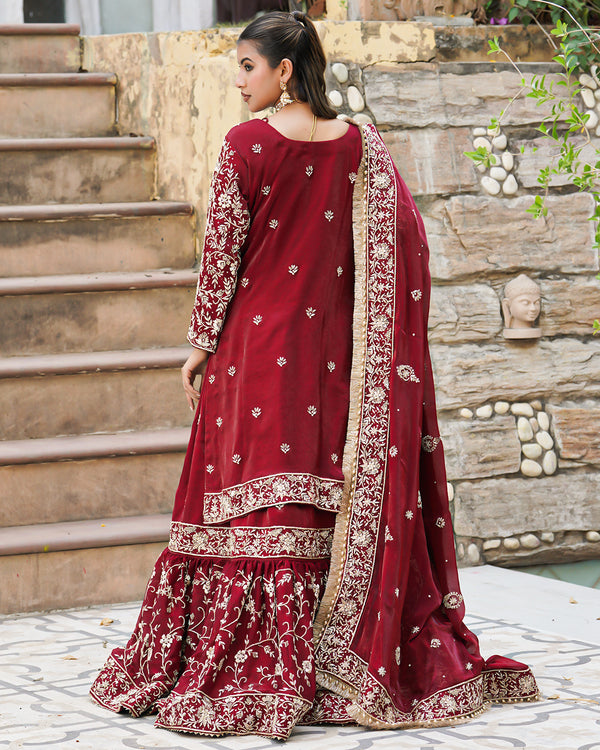Farshi by Noor-Ara | | Karishma Emporium | Elegance in Making Pure Zardozi Women wear