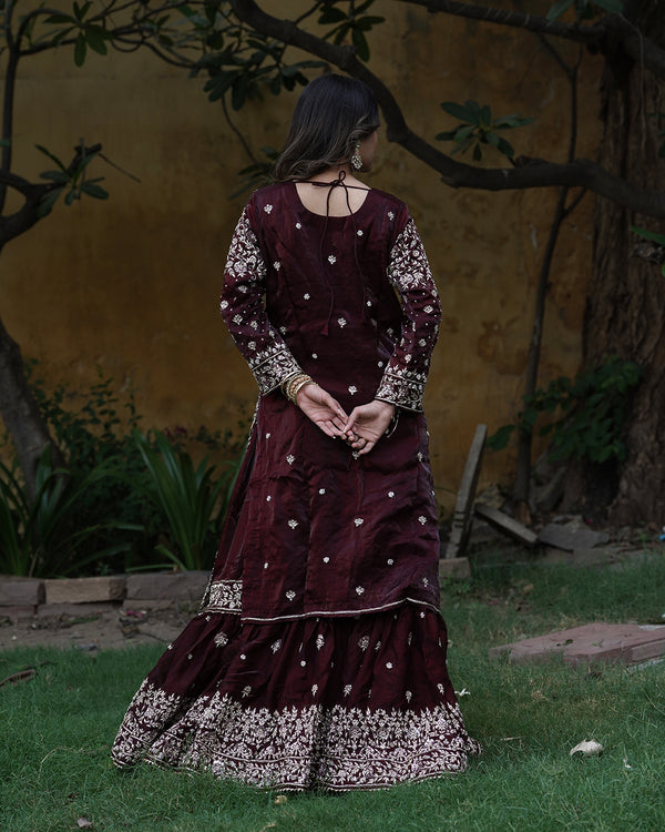 Farshi by makhmali b | | Karishma Emporium | Elegance in Making Pure Zardozi Women wear