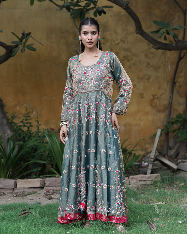 Kausarbai anarkali Italian Shimar fabric | | My Store