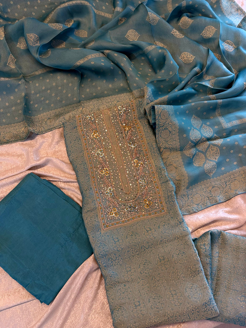 BANARSI SILK PUNJABI SUITS |  | Karishma Emporium | Elegance in Making Pure Zardozi Women wear