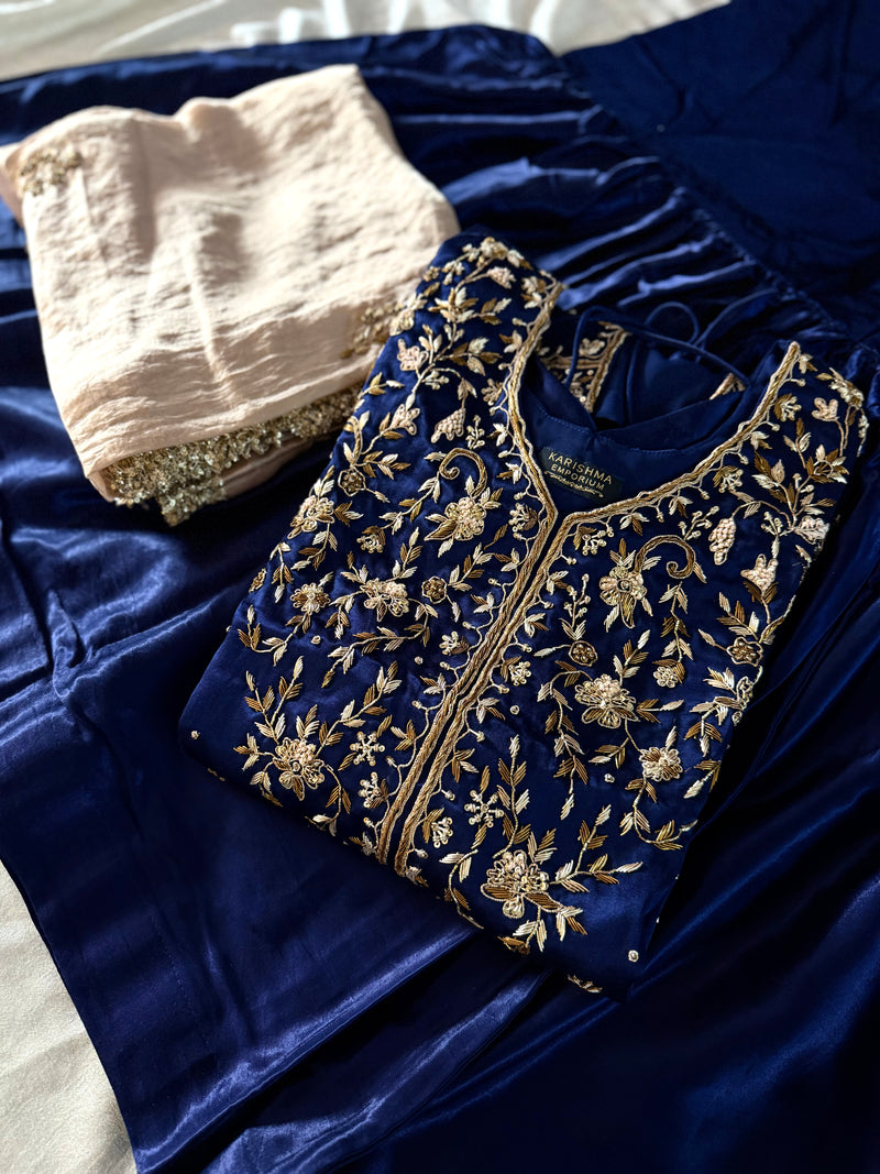 ZARDOZI GHARARA |  | Karishma Emporium | Elegance in Making Pure Zardozi Women wear
