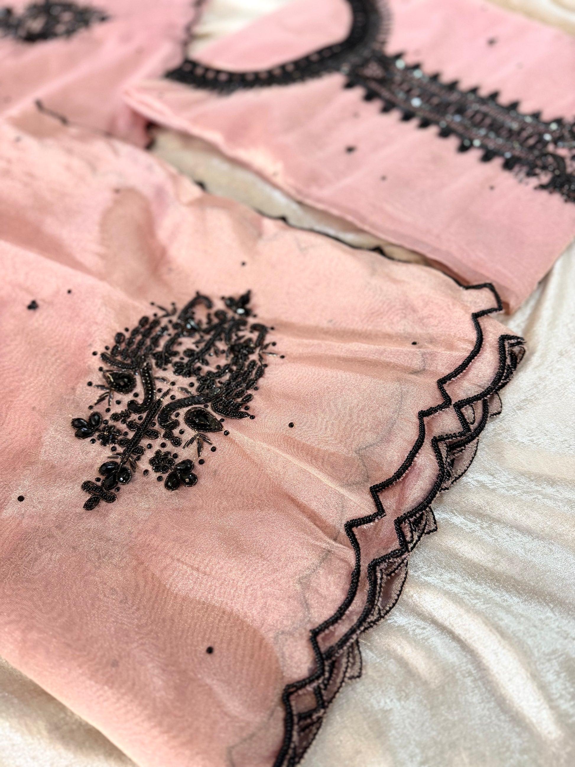 PURE HANDWORK SUIT IN BLACK WORK |  | Karishma Emporium | Elegance in Making Pure Zardozi Women wear