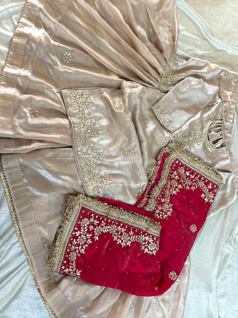 BEAUTIFUL HANDWORK GHARARA |  | Karishma Emporium | Elegance in Making Pure Zardozi Women wear