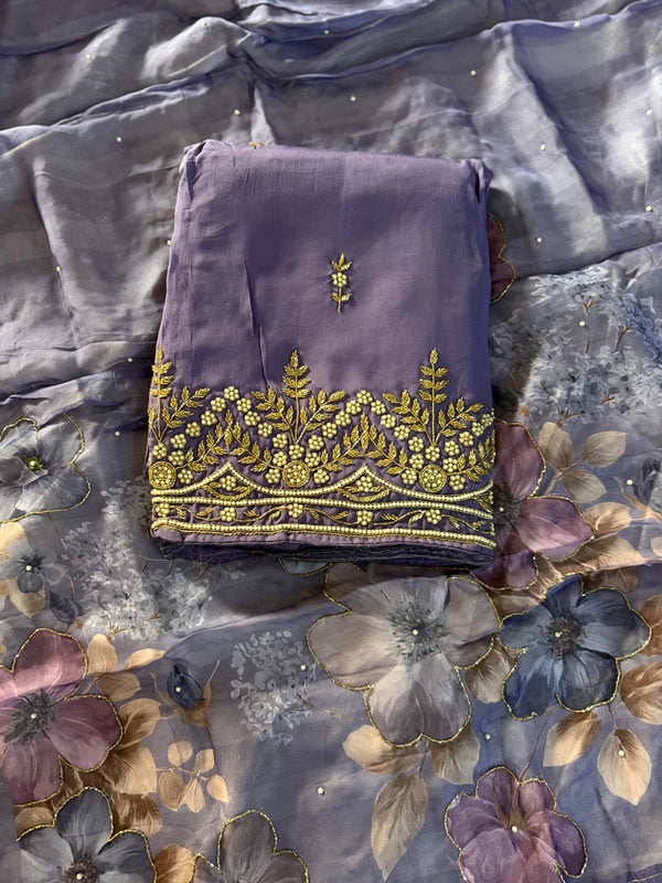 BEAUTIFUL ONLY DAMAN ND DUPATTA WORK SUIT |  | Karishma Emporium | Elegance in Making Pure Zardozi Women wear