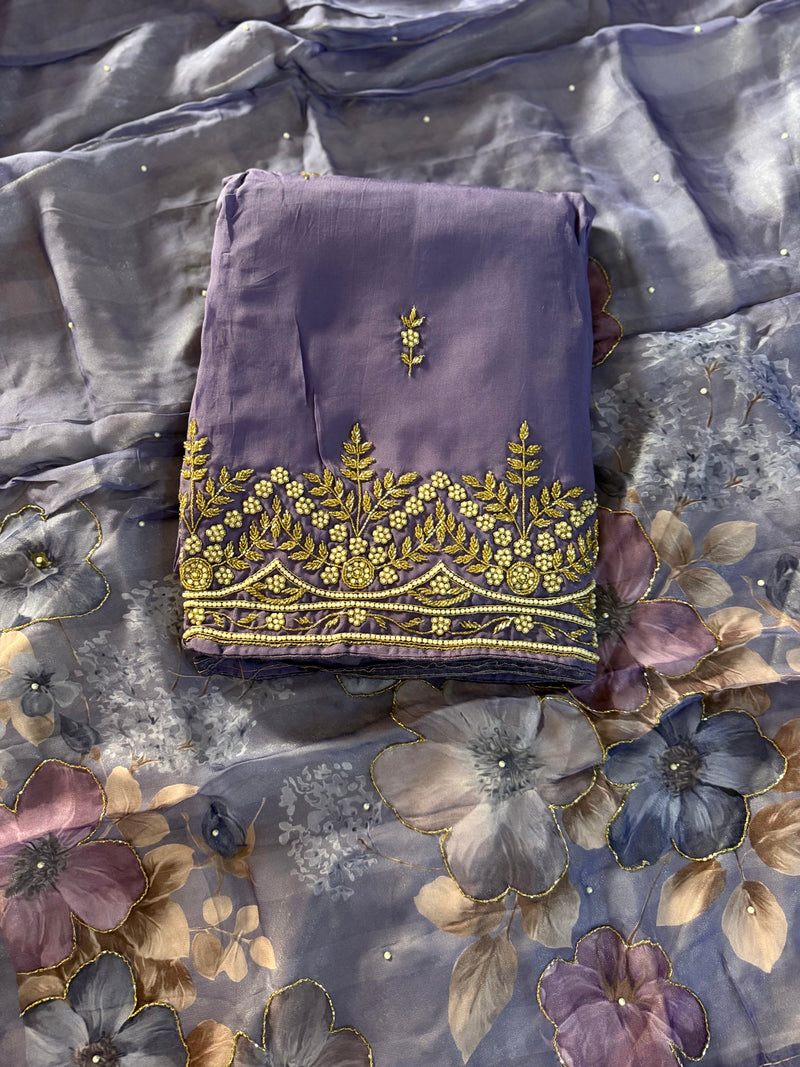 BEAUTIFUL ONLY DAMAN ND DUPATTA WORK SUIT |  | Karishma Emporium | Elegance in Making Pure Zardozi Women wear