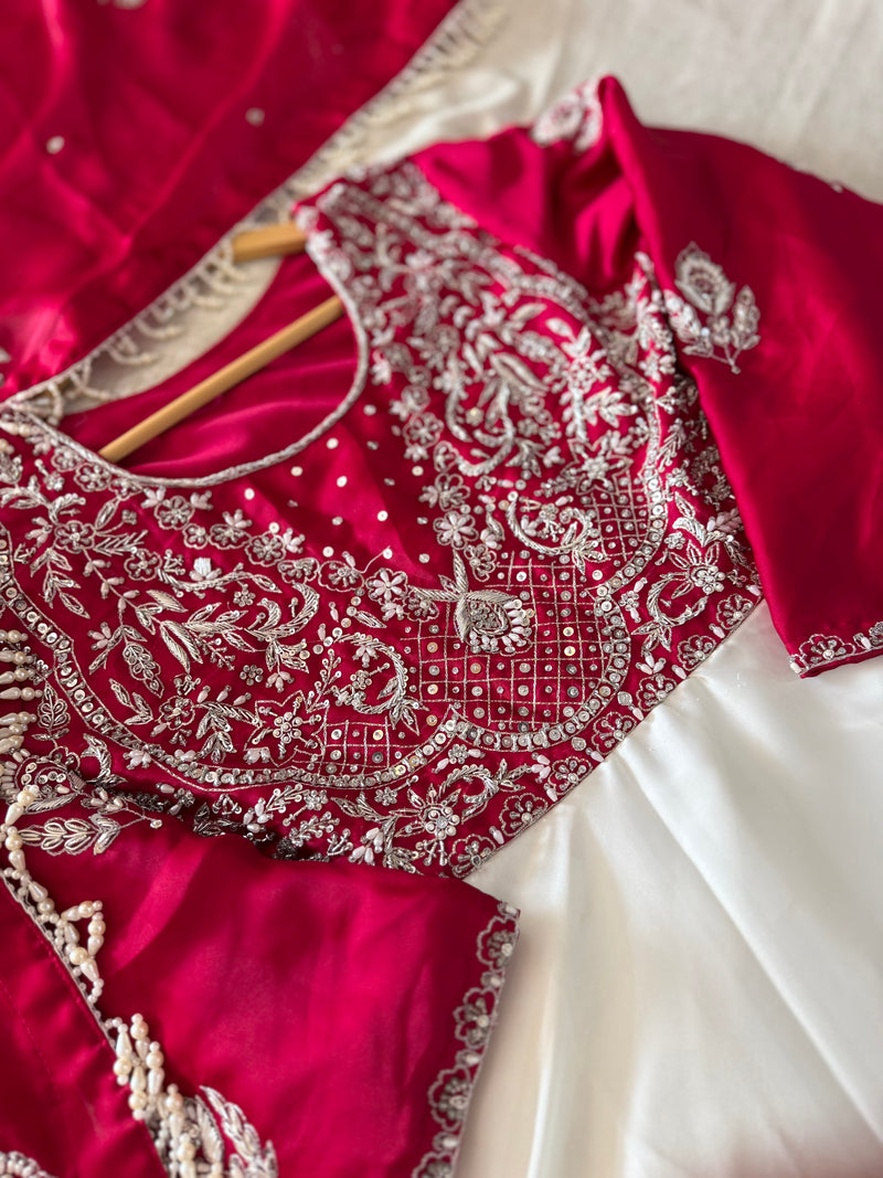 BEAUTIFUL HANDWORK ANARKALI IN CHOLI WORK |  | Karishma Emporium | Elegance in Making Pure Zardozi Women wear