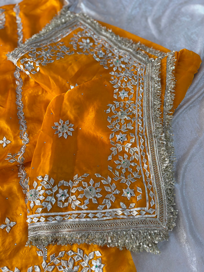 HALDI GOTA PATTI  SUITS |  | Karishma Emporium | Elegance in Making Pure Zardozi Women wear