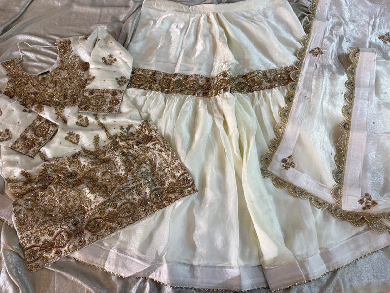 ZARDOZI GHARARA ON ITALIAN SHIMAR FABRIC |  | Karishma Emporium | Elegance in Making Pure Zardozi Women wear