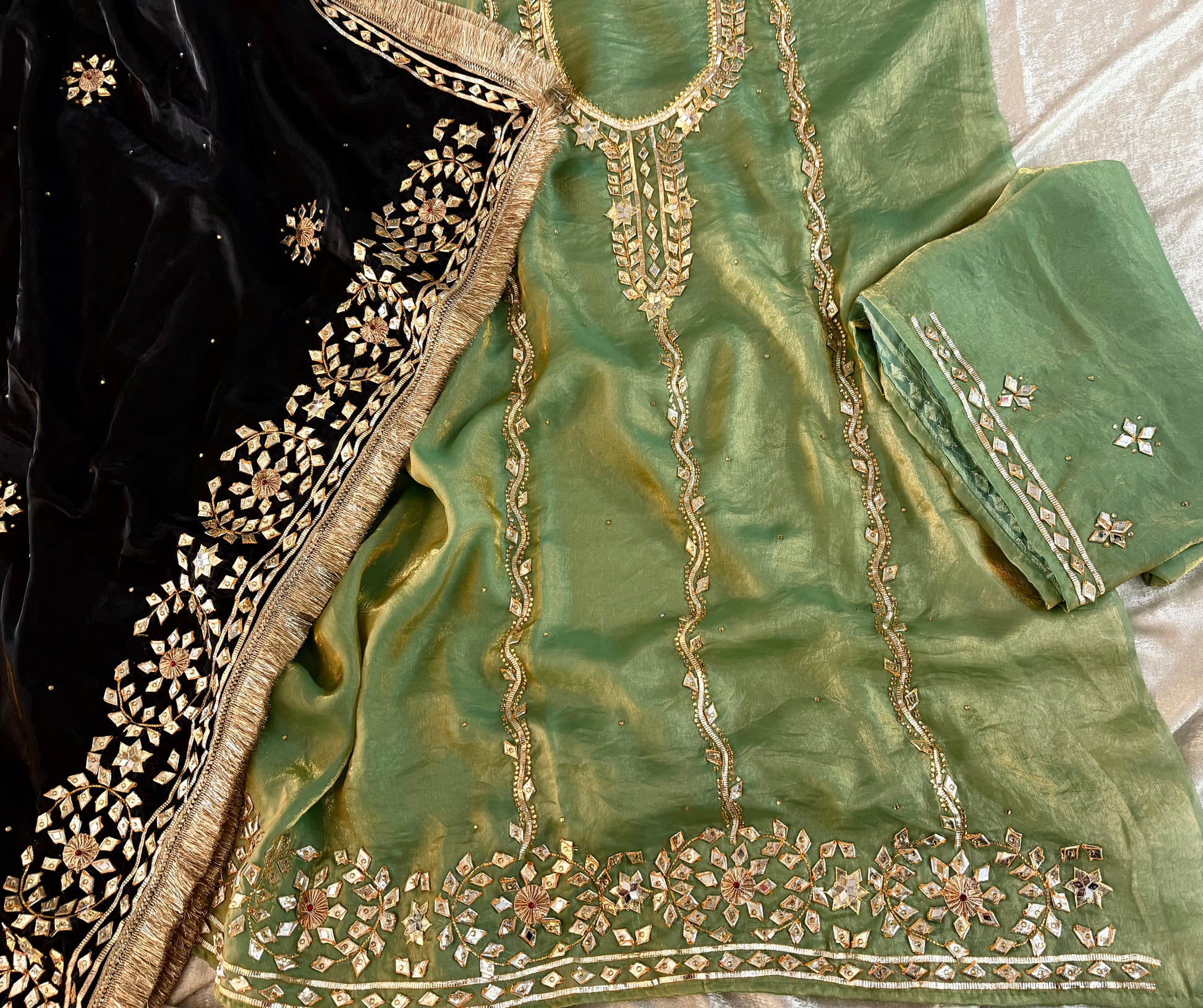 “GOTA PATTI” |  | Karishma Emporium | Elegance in Making Pure Zardozi Women wear