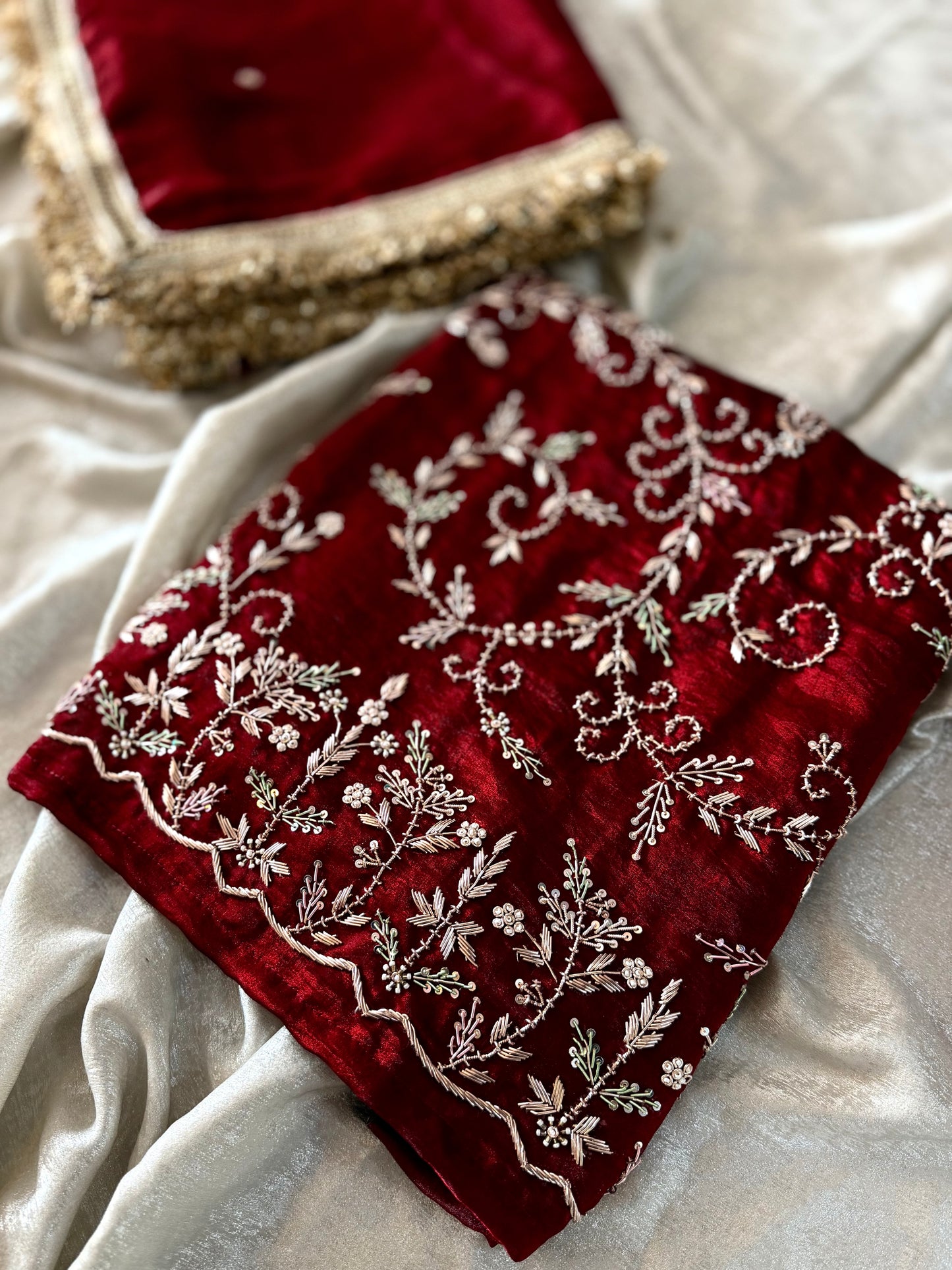 MAHROON ZARDOZI SUIT
