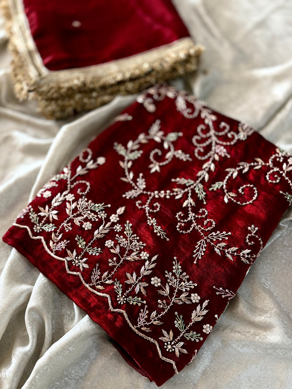 MAHROON ZARDOZI SUIT