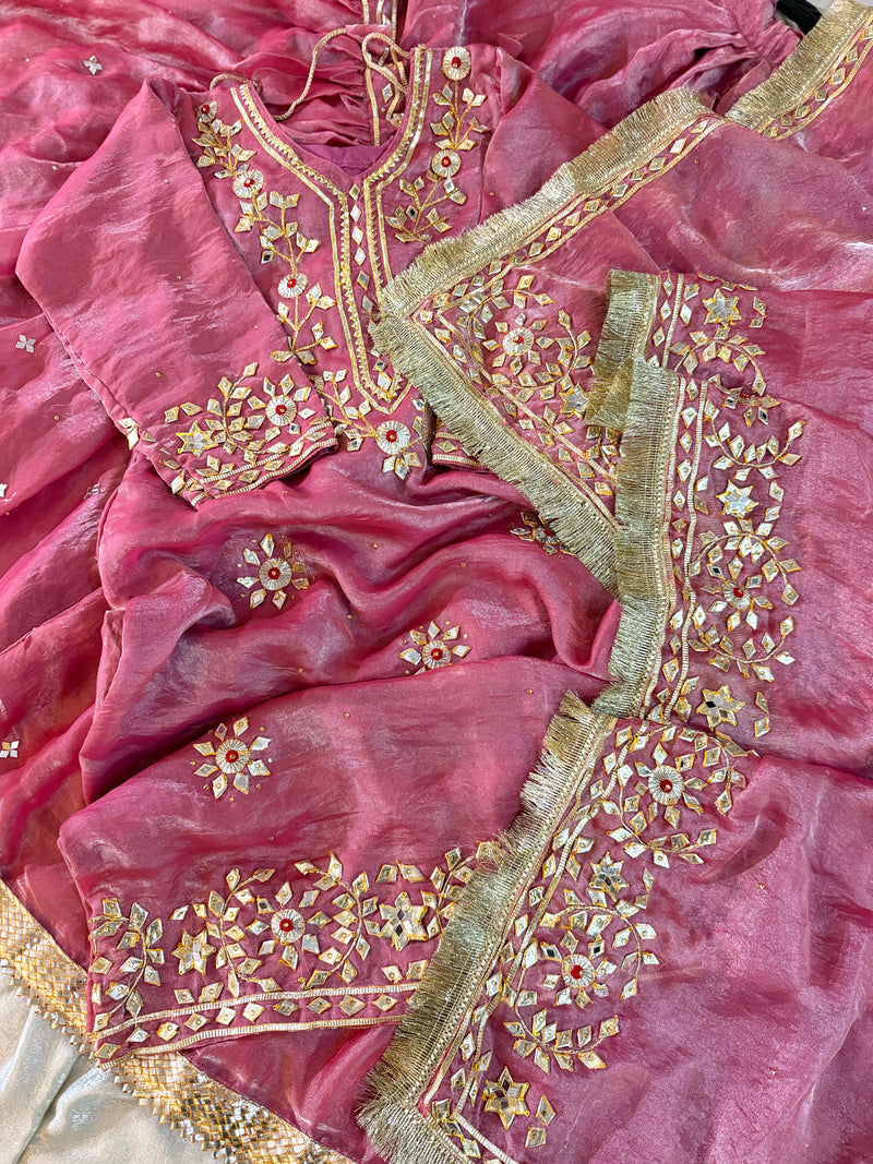 SIDERS GHARARA IN GOTA PATTI |  | Karishma Emporium | Elegance in Making Pure Zardozi Women wear