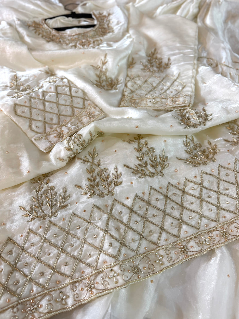 DABKA GHARARA |  | Karishma Emporium | Elegance in Making Pure Zardozi Women wear