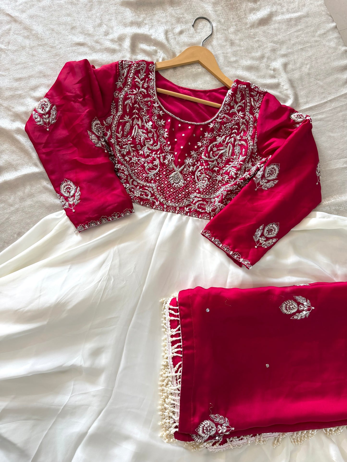 BEAUTIFUL HANDWORK ANARKALI IN CHOLI WORK