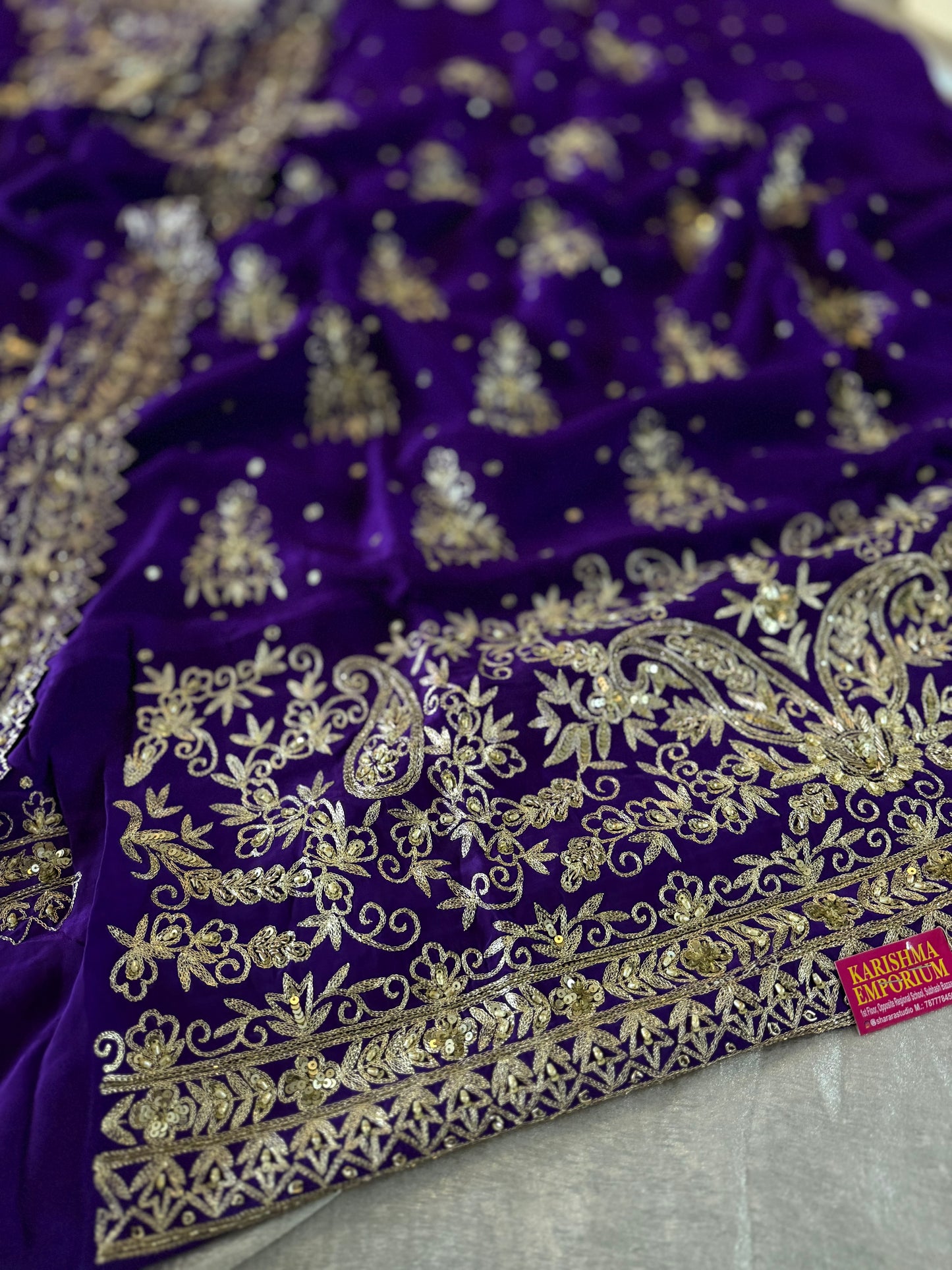 WEDDING HANDWORK SUITS ON CREPE
