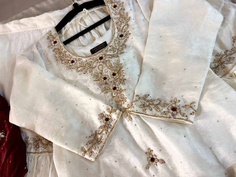 NIKAH GHARARA |  | Karishma Emporium | Elegance in Making Pure Zardozi Women wear