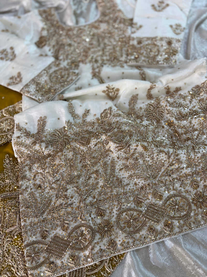 ZARDOZI GHARARA ON ITALIAN SHIMAR FABRIC |  | Karishma Emporium | Elegance in Making Pure Zardozi Women wear