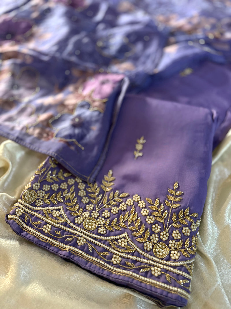 BEAUTIFUL ONLY DAMAN ND DUPATTA WORK SUIT |  | Karishma Emporium | Elegance in Making Pure Zardozi Women wear