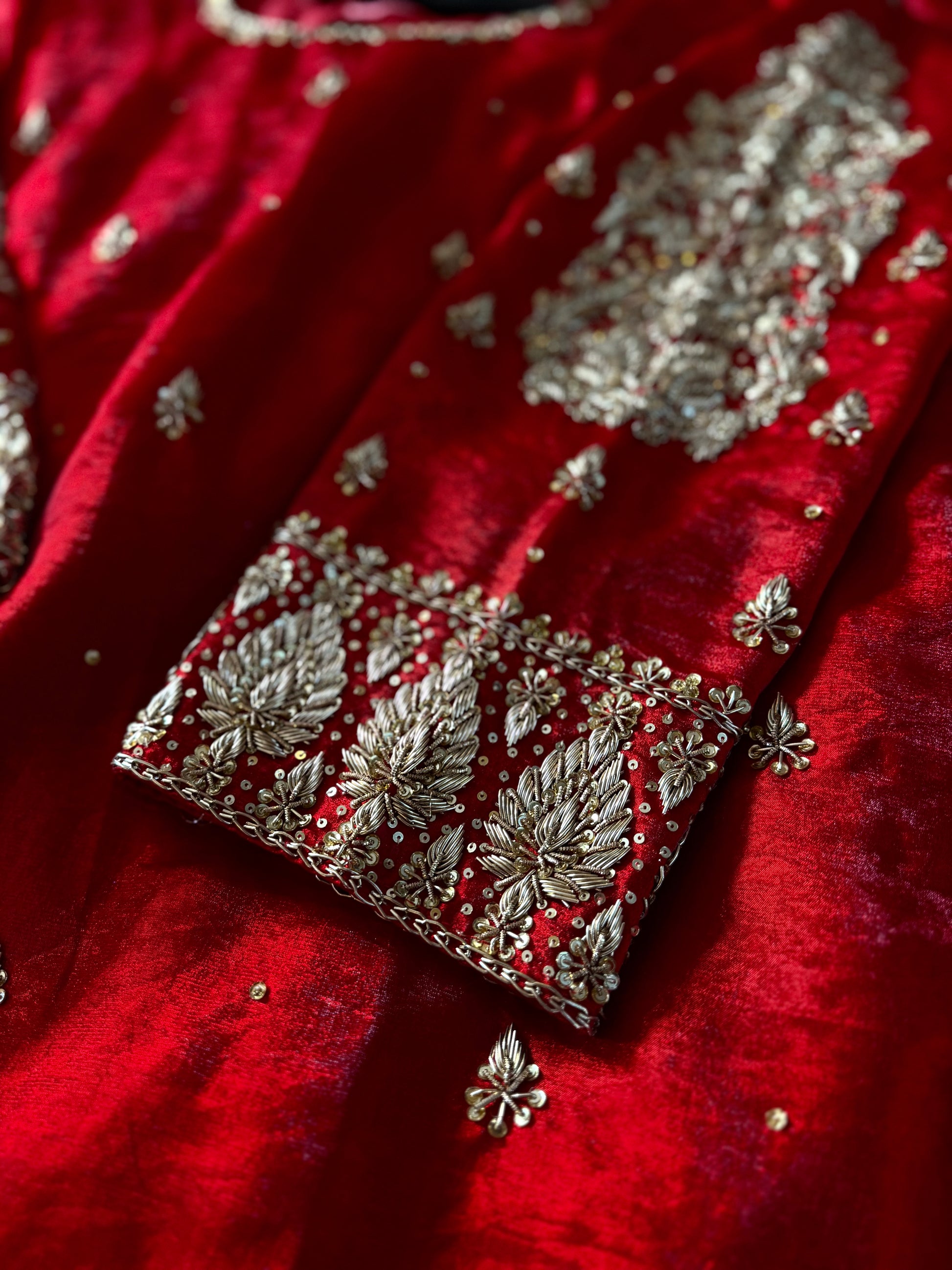 GOLD ZARDOZI GHARARA |  | Karishma Emporium | Elegance in Making Pure Zardozi Women wear