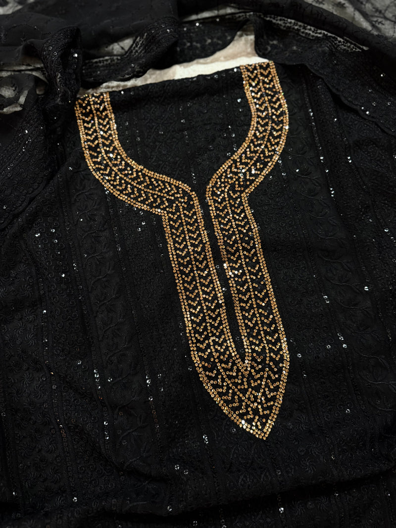 BEAUTIFUL BLACK CHICKEN SUIT |  | Karishma Emporium | Elegance in Making Pure Zardozi Women wear