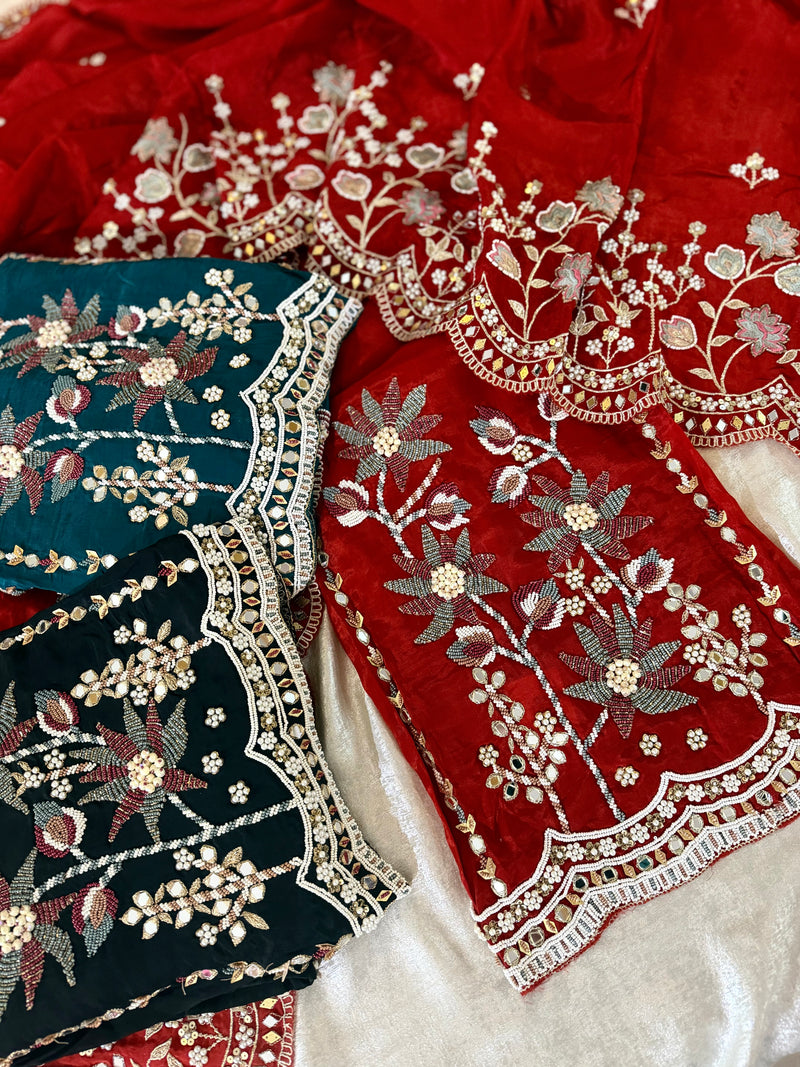 NEW WEDDING SUITS |  | Karishma Emporium | Elegance in Making Pure Zardozi Women wear