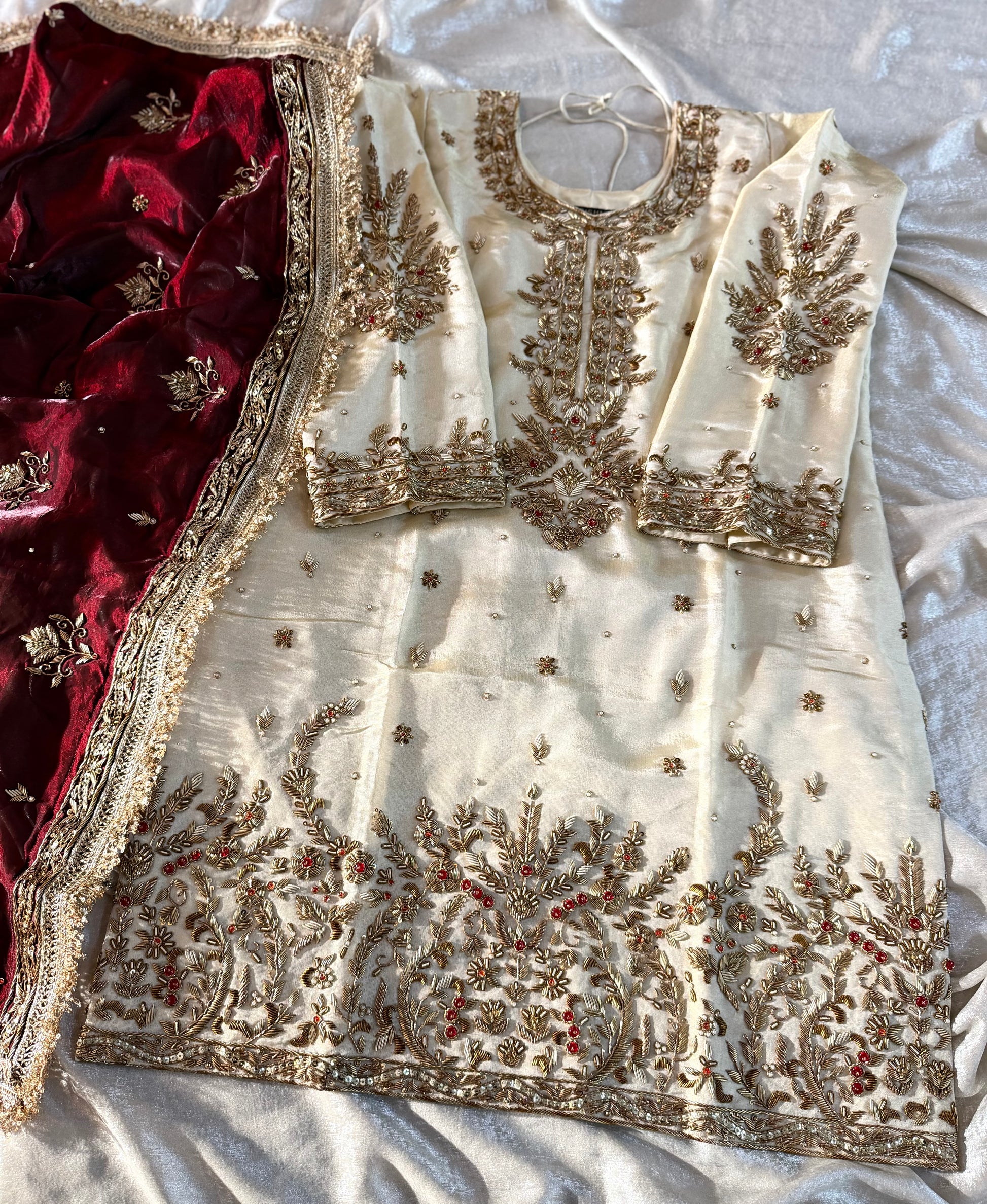 Nikah ka Joda |  | Karishma Emporium | Elegance in Making Pure Zardozi Women wear