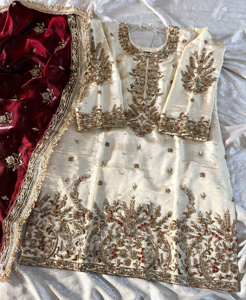Nikah ka Joda |  | Karishma Emporium | Elegance in Making Pure Zardozi Women wear
