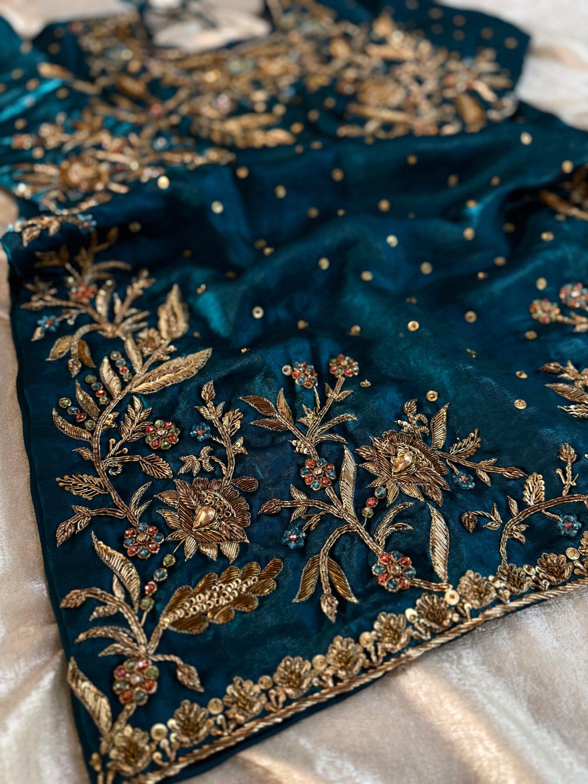 ANTIQUE ZARDOZI |  | Karishma Emporium | Elegance in Making Pure Zardozi Women wear