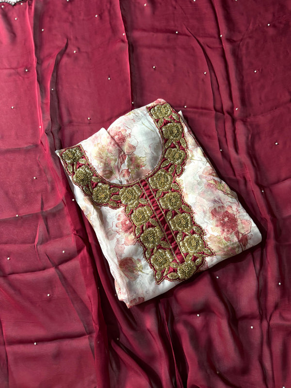 BEAUTIFUL PARTY WEAR SUIT |  | Karishma Emporium | Elegance in Making Pure Zardozi Women wear